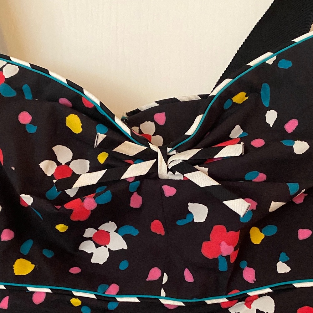 NWT Marc Jacobs Black Dress with Multicolor Polka Floral Print - Picture 3 of 8